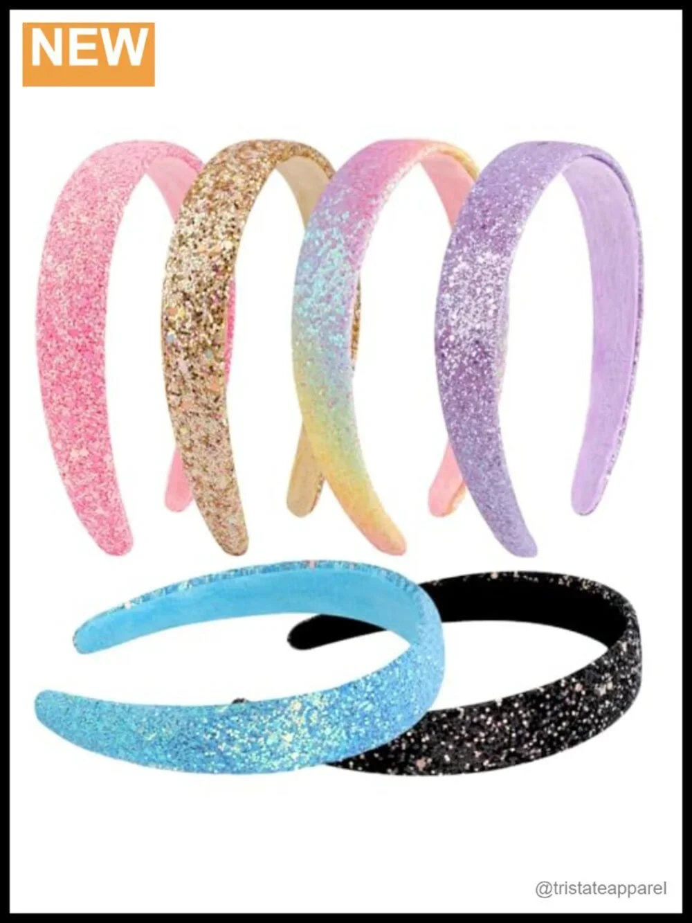 6 Pack Glitter Headbands for Women Girls Hair Accessories